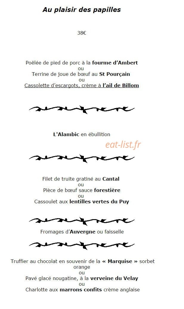 L'Alambic — carte page 4