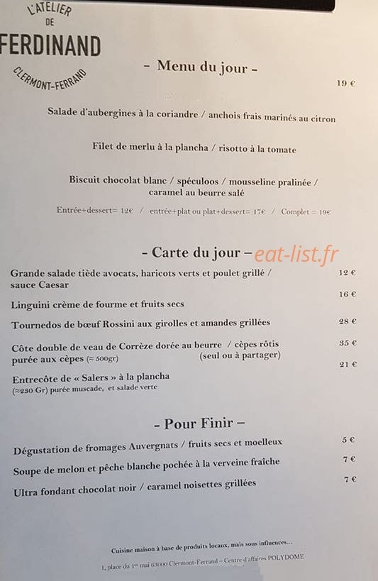 L'atelier de Ferdinand — carte page 1