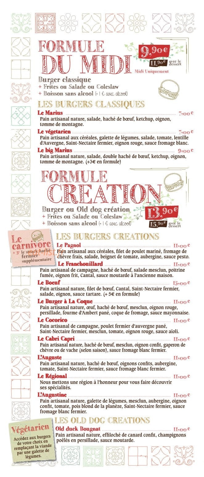 L 'Atelier de Marius — carte page 3