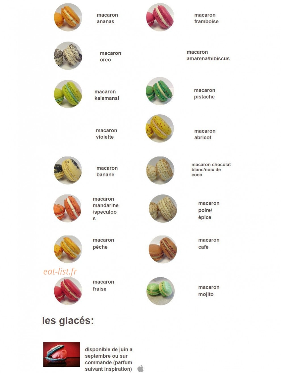 L'atelier gourmand — carte page 2