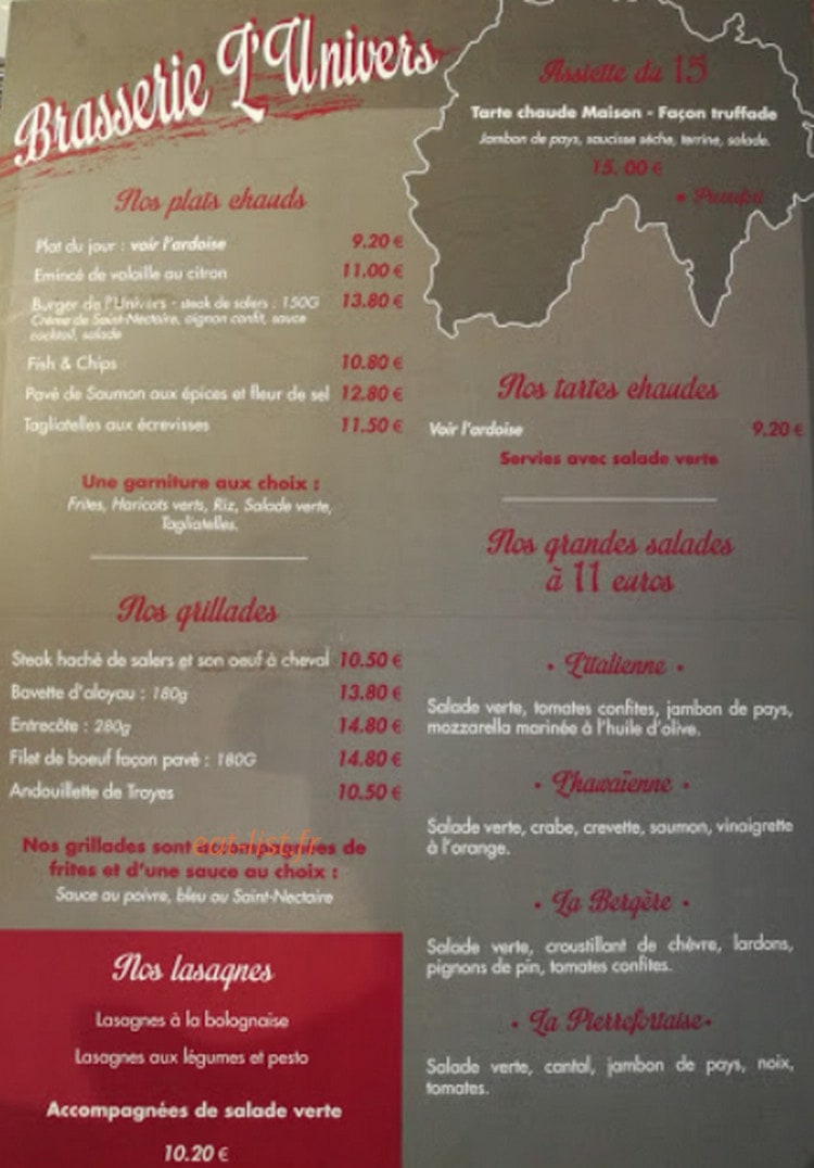 L'Univers — carte page 1