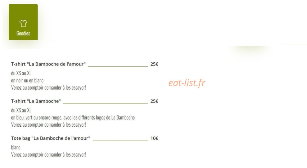La Bamboche — carte page 7