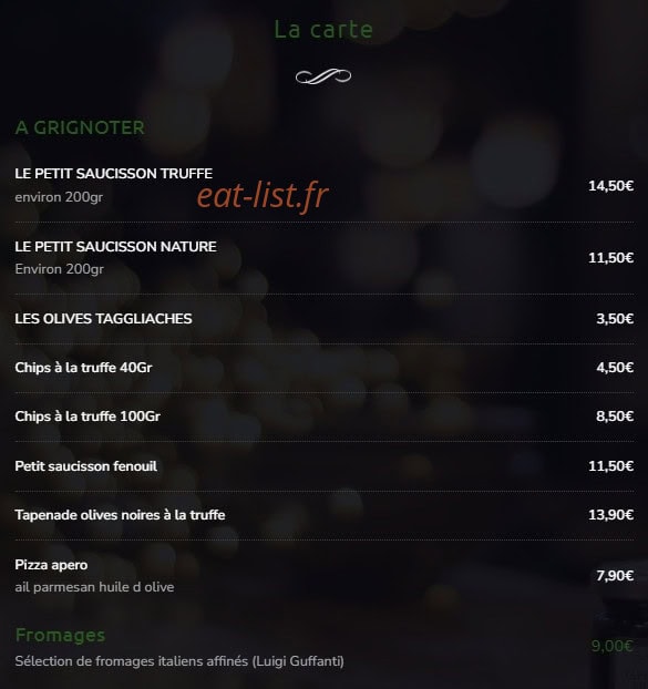 La Cantinetta — carte page 1