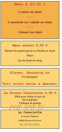 La Cassolette — carte page 3