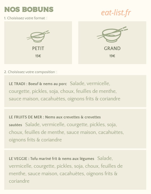 La Cuisine de Ba Noi — carte page 3