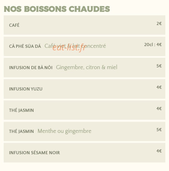 La Cuisine de Ba Noi — carte page 5