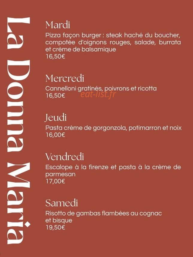 La Donna Maria — carte page 1