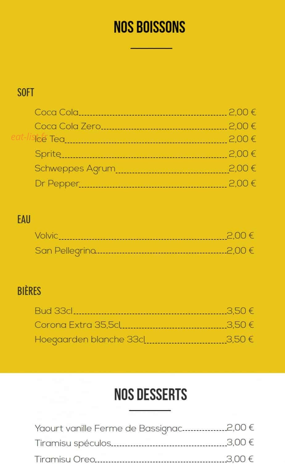 La Fabrique du Hot Dog — carte page 4