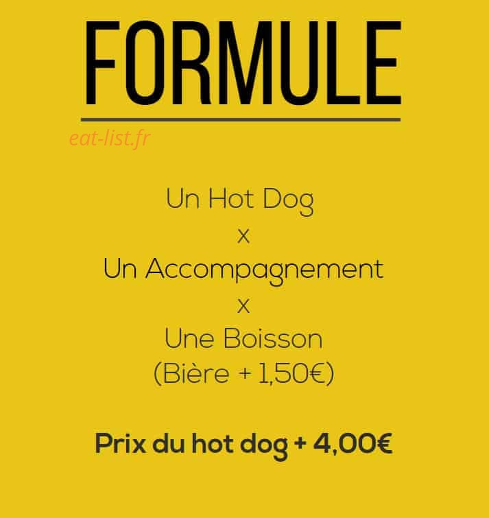 La Fabrique du Hot Dog — carte page 1