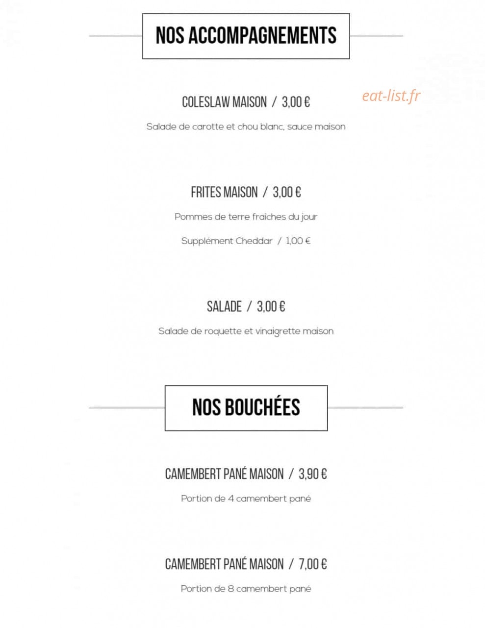 La Fabrique du Hot Dog — carte page 3