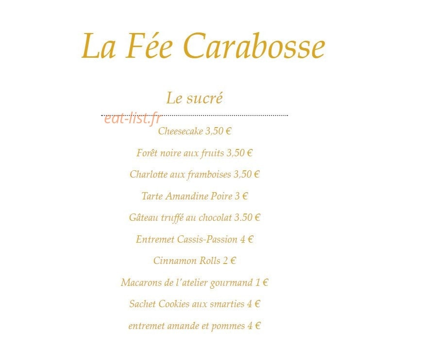 La Fée Carabosse — carte page 1