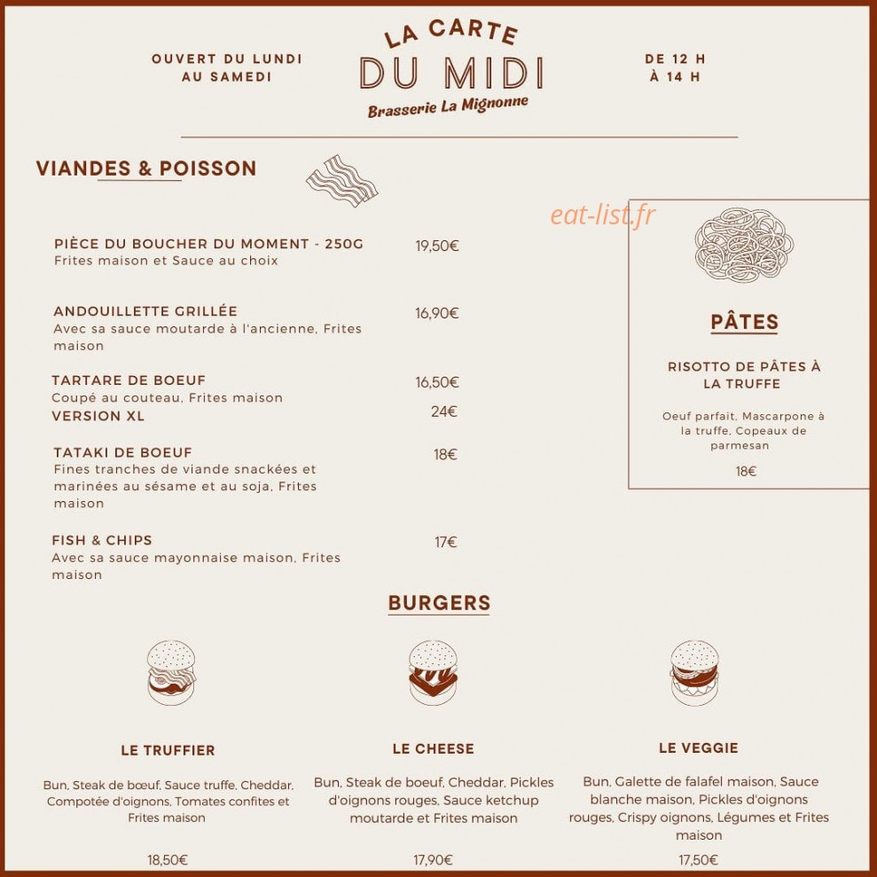 La Mignonne — carte page 3