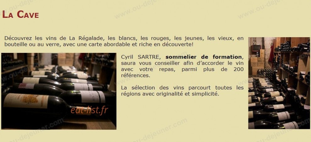 La Regalade — carte page 2