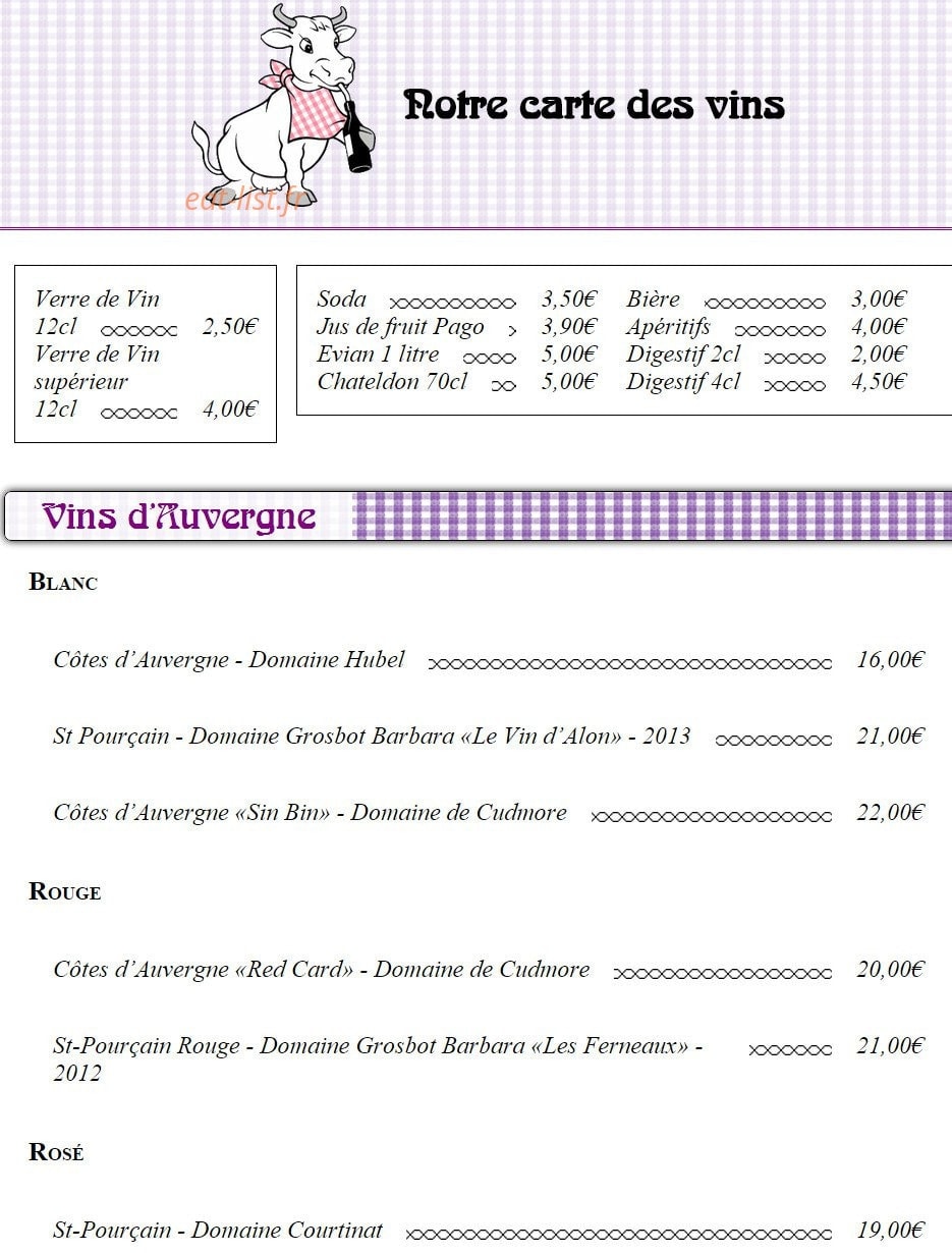 La Vache Qui Tète — carte page 3