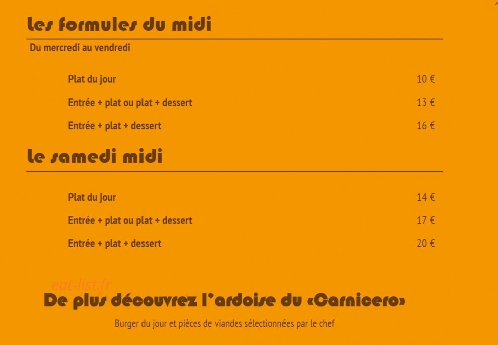 Lard de Vivre — carte page 1