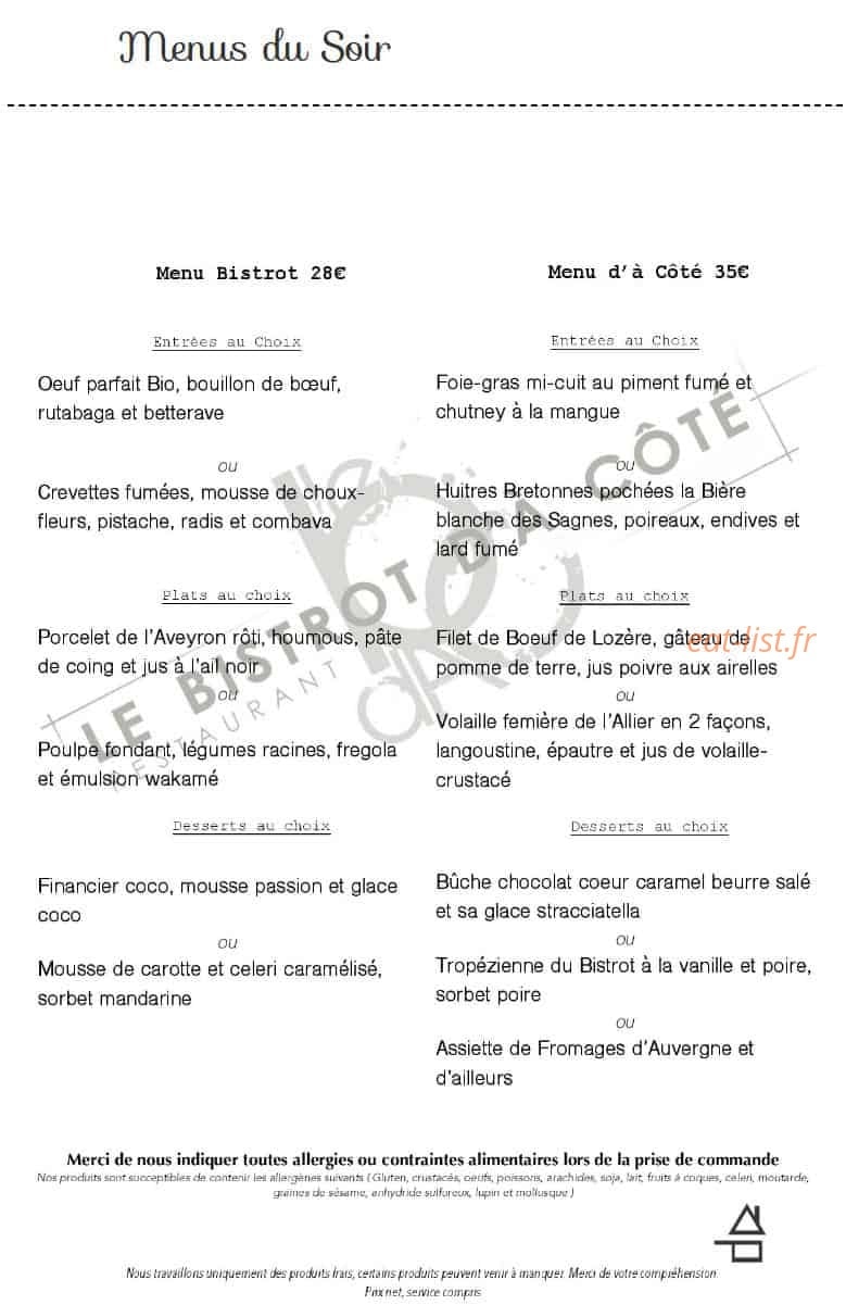 Le Bistrot d'à Côté — carte page 3