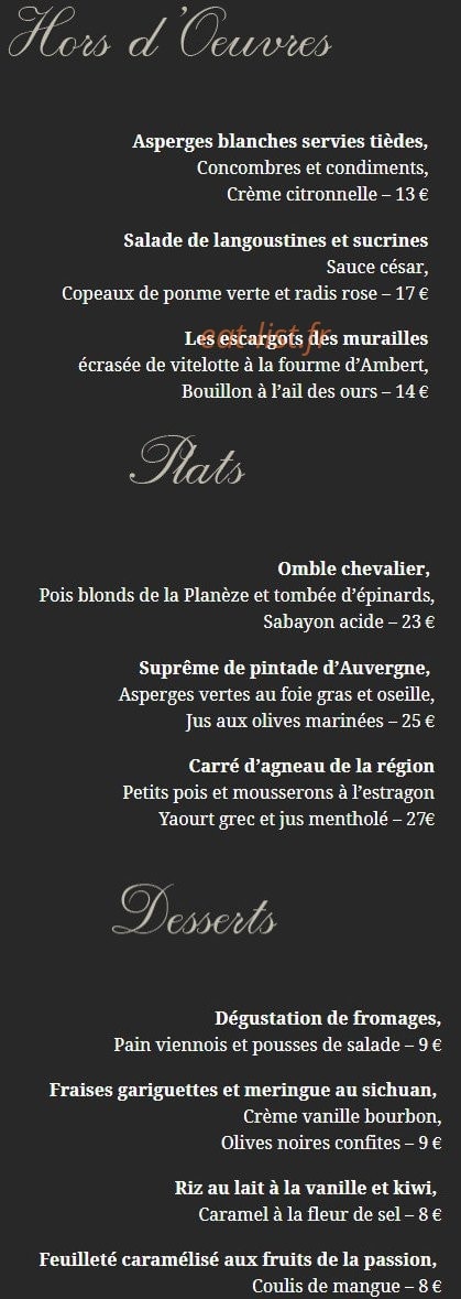 Le Chardonnay — carte page 1