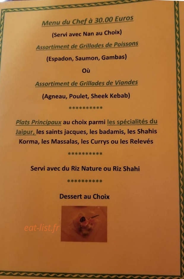 Le Jaipur — carte page 1
