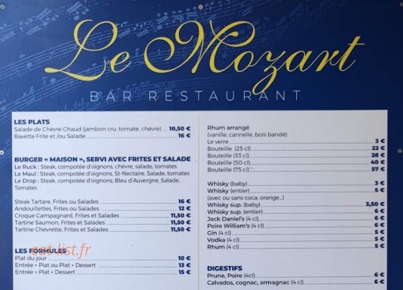 Le Mozart — carte page 1