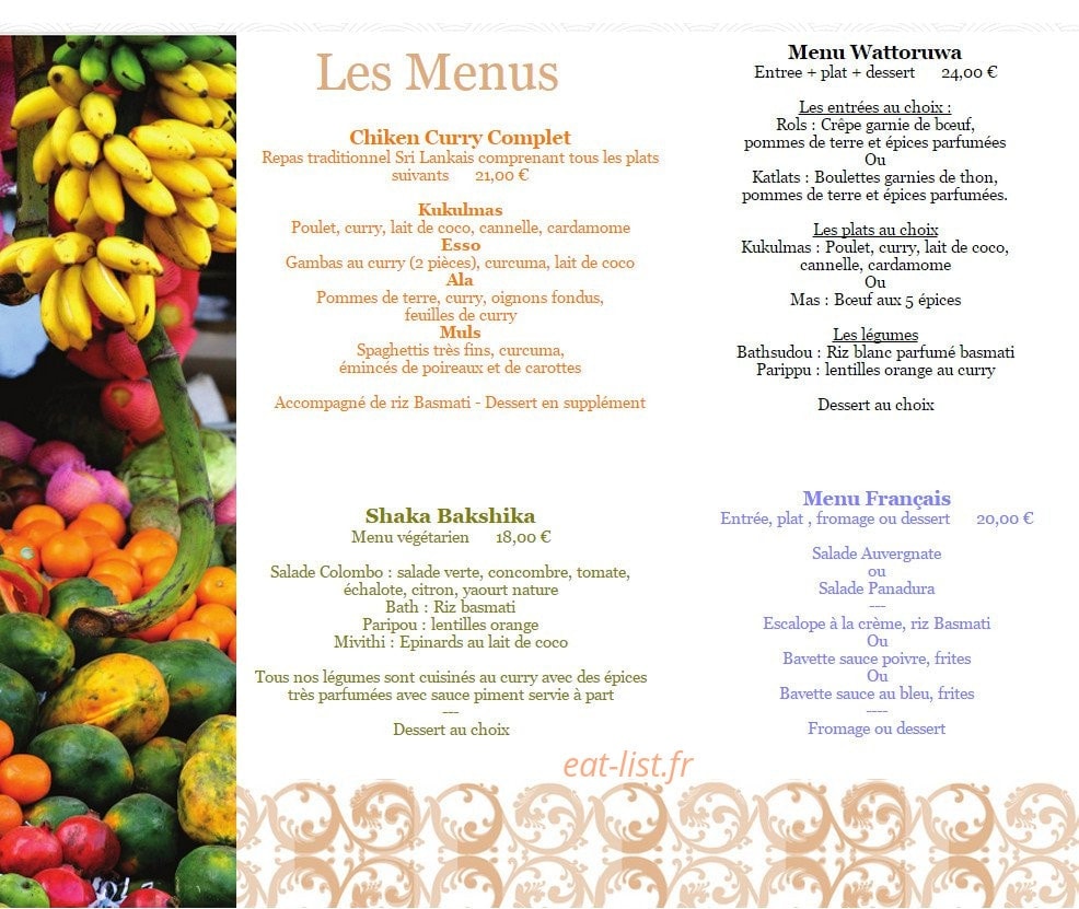 Le Panadura — carte page 2