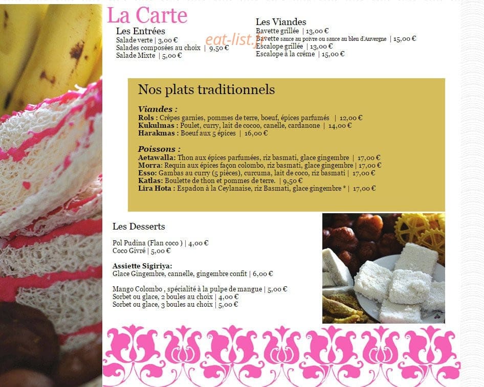 Le Panadura — carte page 1