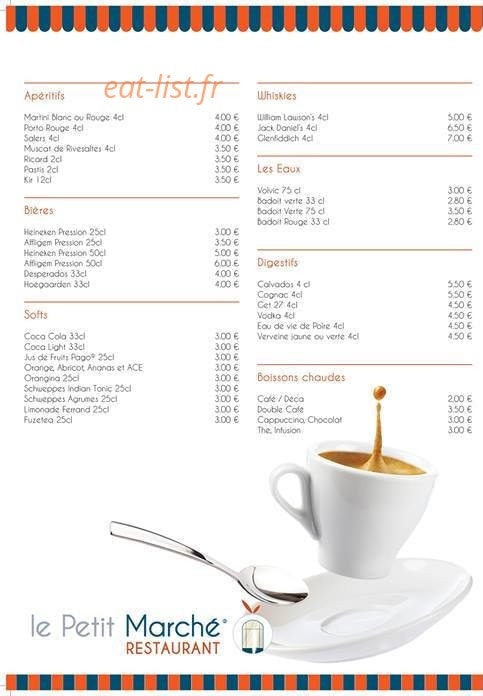 Le Petit Marché — carte page 3