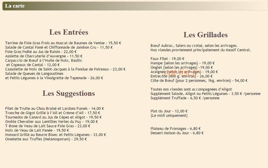Le Volcan — carte page 1