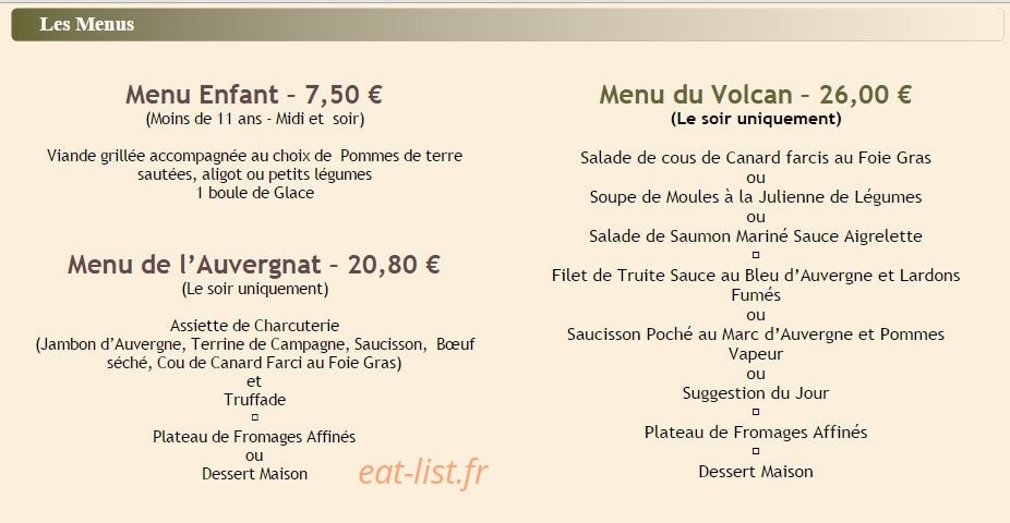 Le Volcan — carte page 2