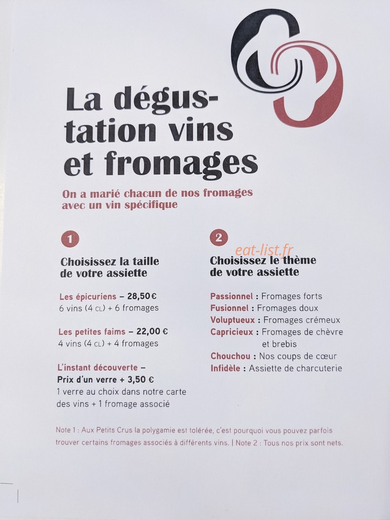 Les Petits Crus — carte page 2