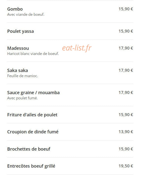 Les saveurs d Afrique — carte page 4