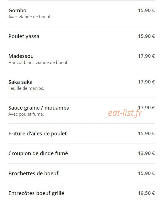 Les saveurs d Afrique — carte page 2