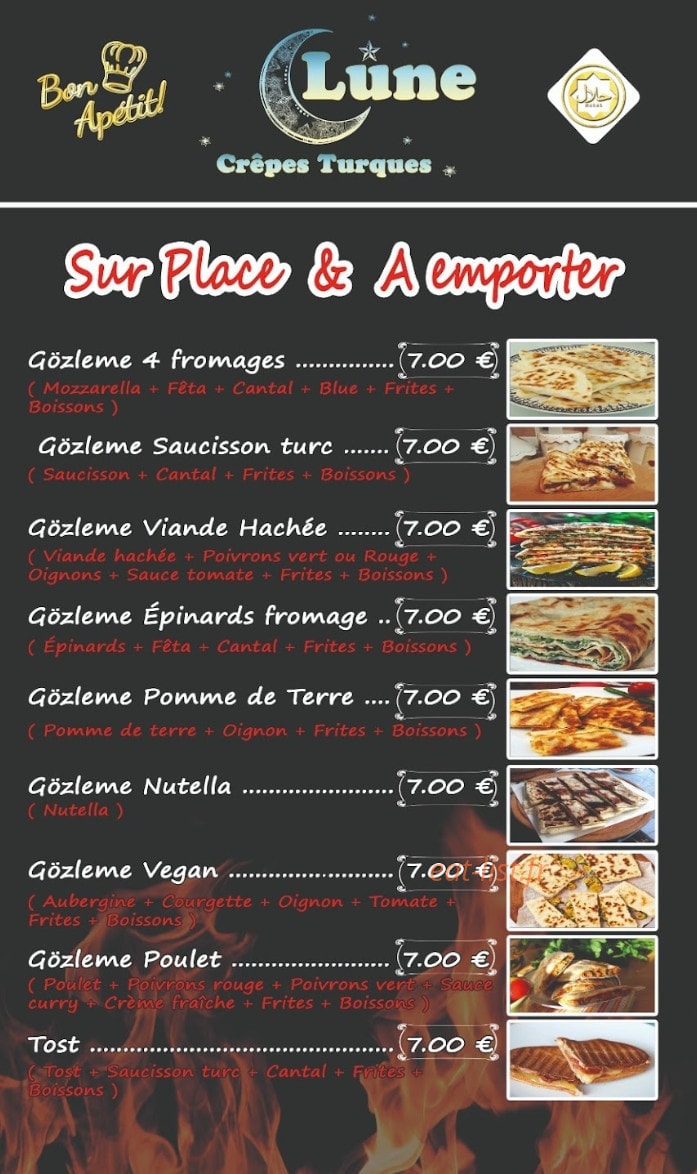 Lune Crepes — carte page 1