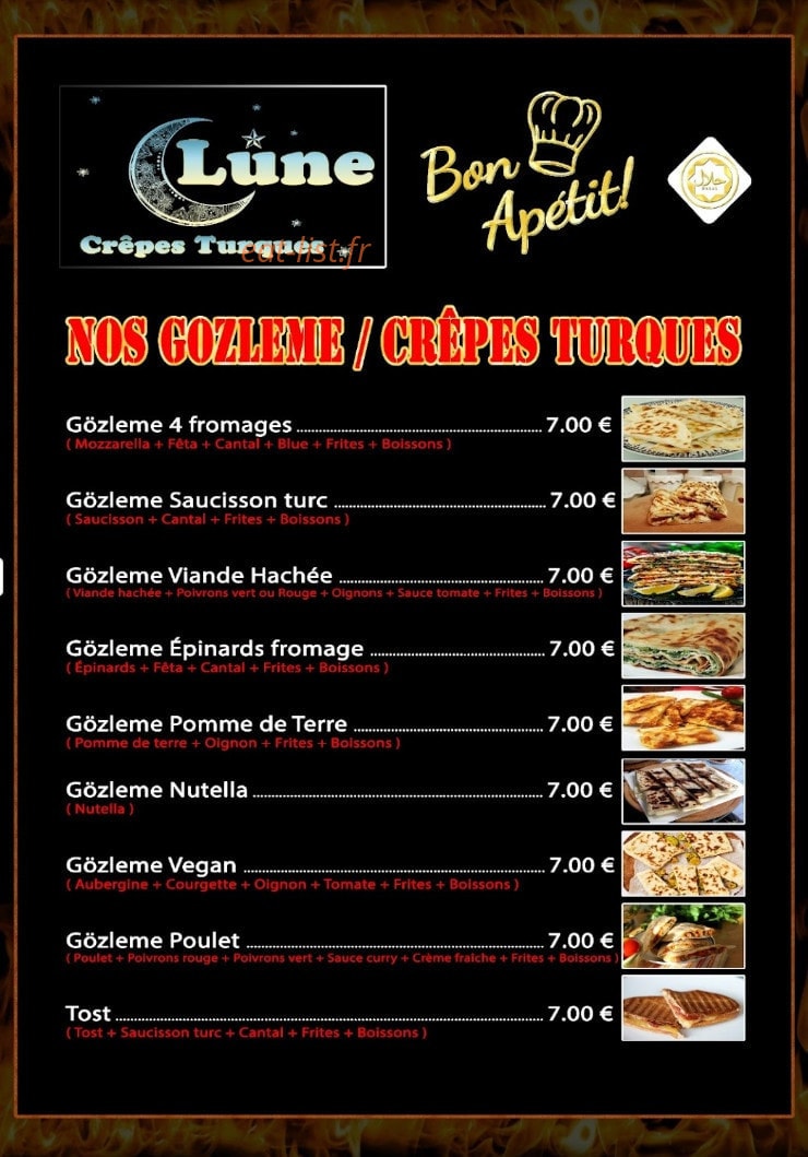 Lune Crepes — carte page 2