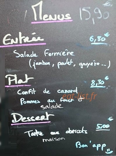Magma Café — carte page 1
