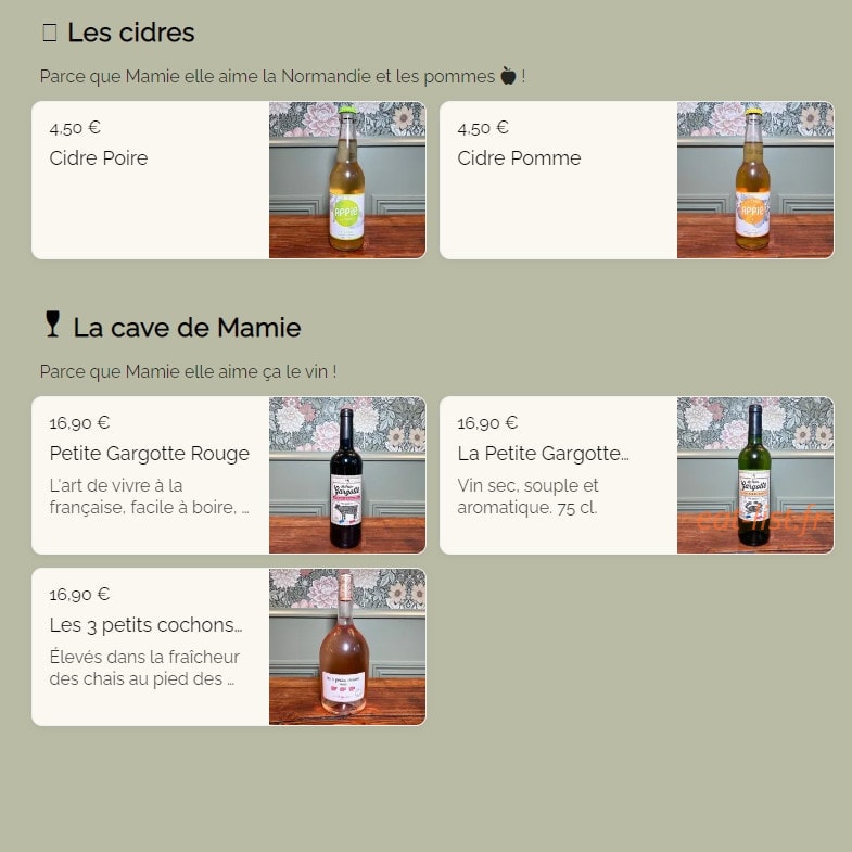 Mamie Cook — carte page 7