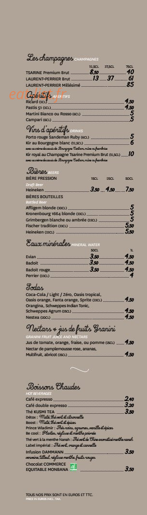 Novotel — carte page 2