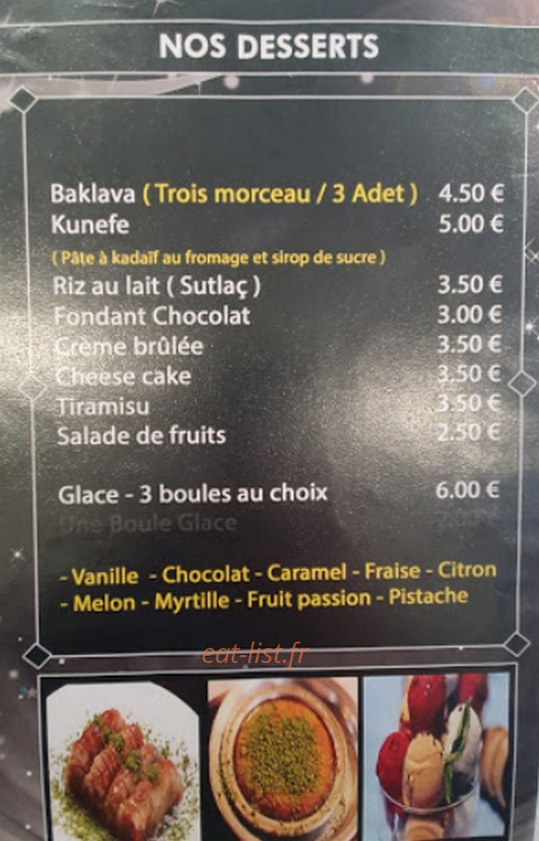 Otantik Restaurant — carte page 2