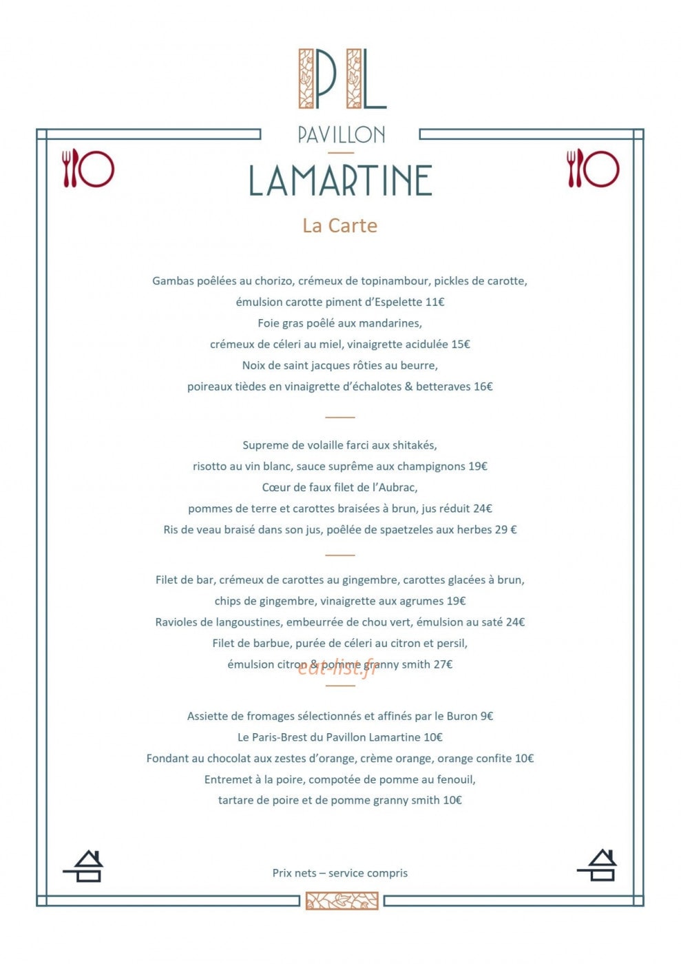 Pavillon Lamartine — carte page 1