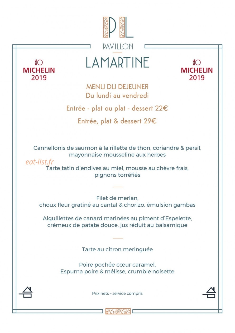Pavillon Lamartine — carte page 2