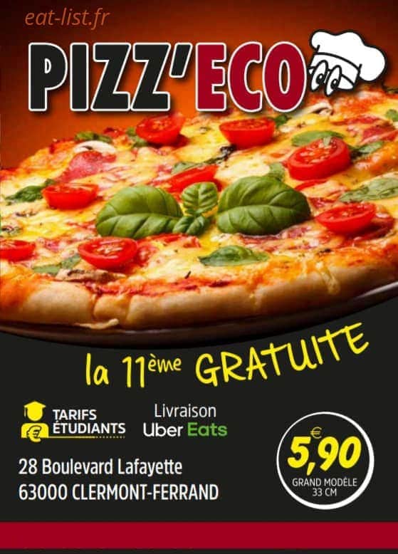 Pizz'Eco à Clermont Ferrand - menu et photos