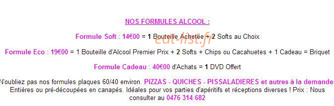 Pizza et Basta — carte page 8