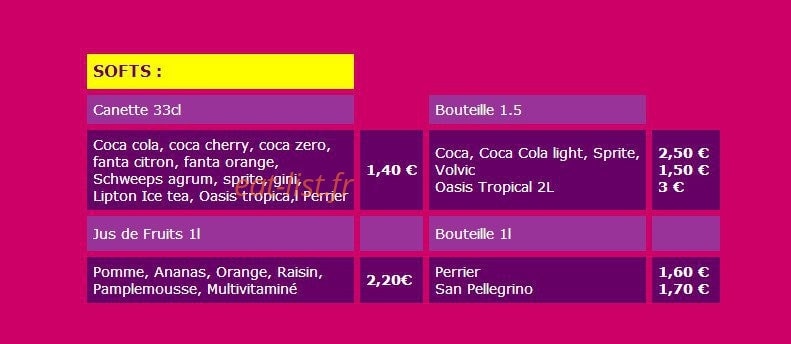 Pizza et Basta — carte page 6