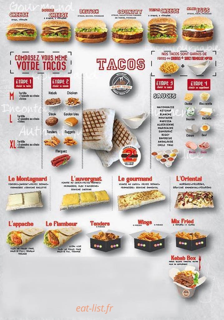 Planet Tacos — carte page 2