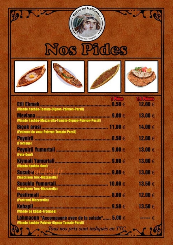 Restaurant Antep — carte page 2