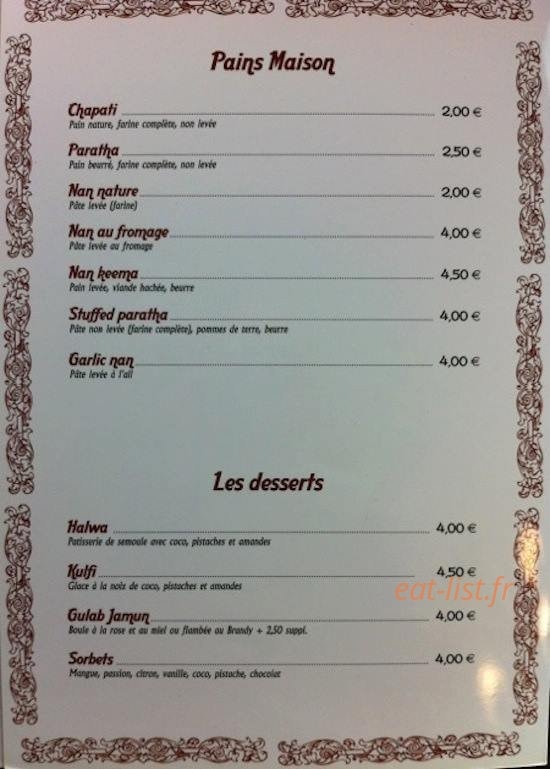 Restaurant Kazmia — carte page 5