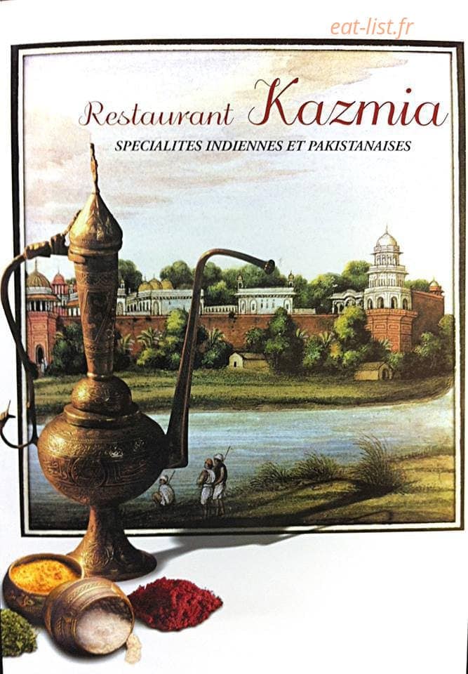 Restaurant Kazmia — carte page 1
