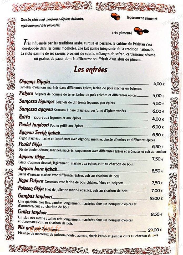 Restaurant Kazmia — carte page 2