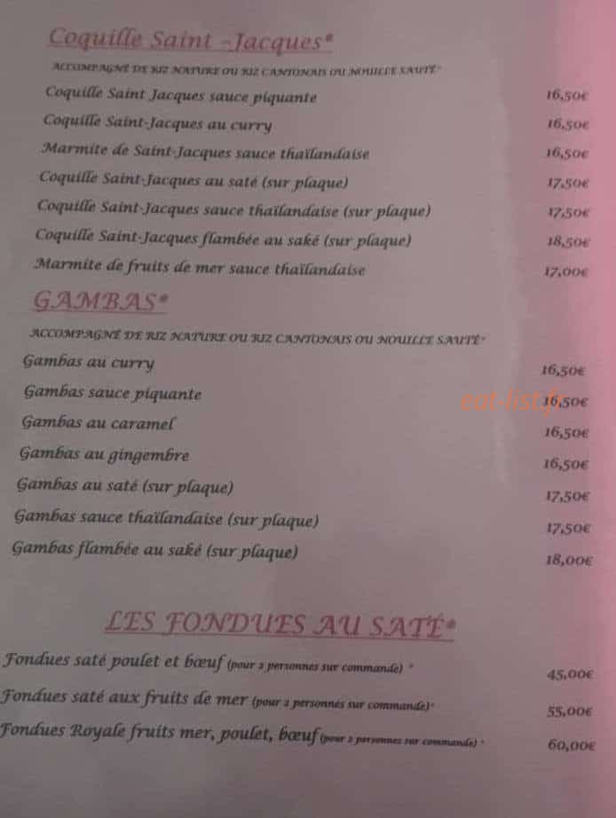 Restaurant Kim loan — carte page 6