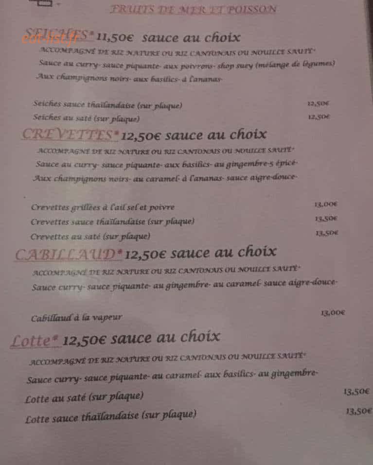 Restaurant Kim loan — carte page 4