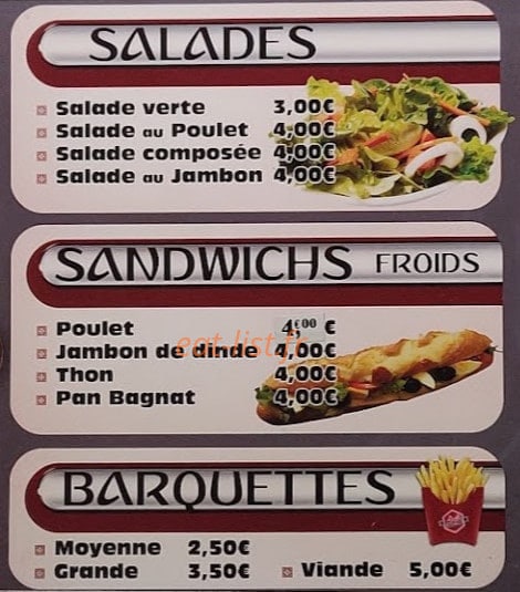 Salé Sucré — carte page 1